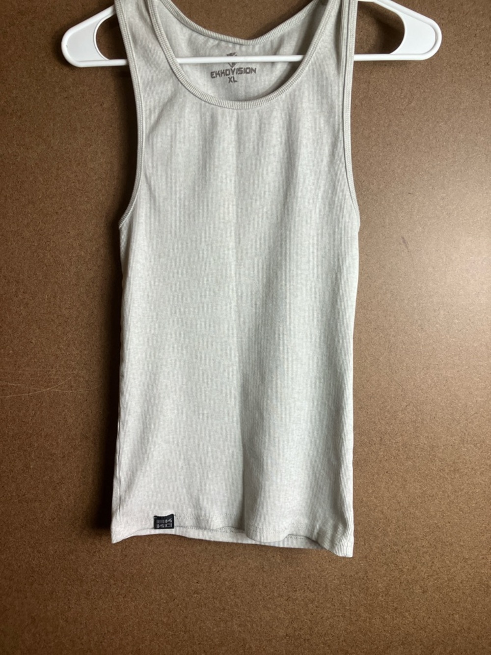 Women's Ribbed Tank Top - Light Gray